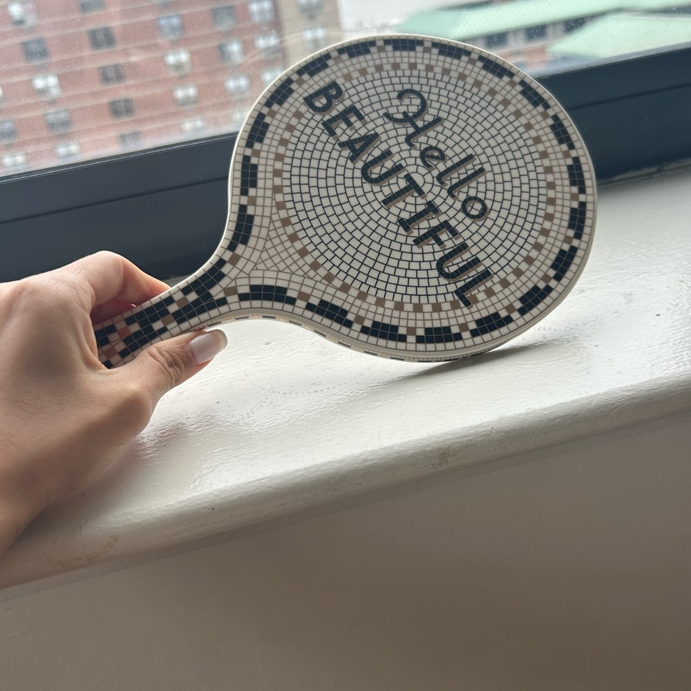 Hello Beautiful Mosaic Hand Mirror
